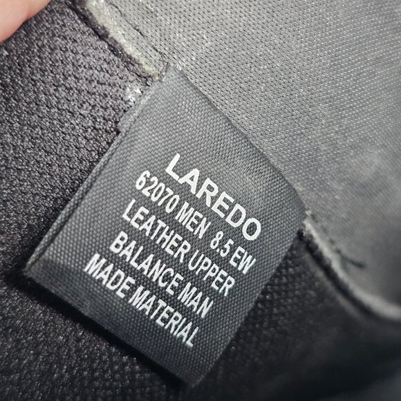 Laredo Mens Fletcher Pointed Toe Casual‎ Boots Ankle Western Black Leather 8.5 - Picture 5 of 14